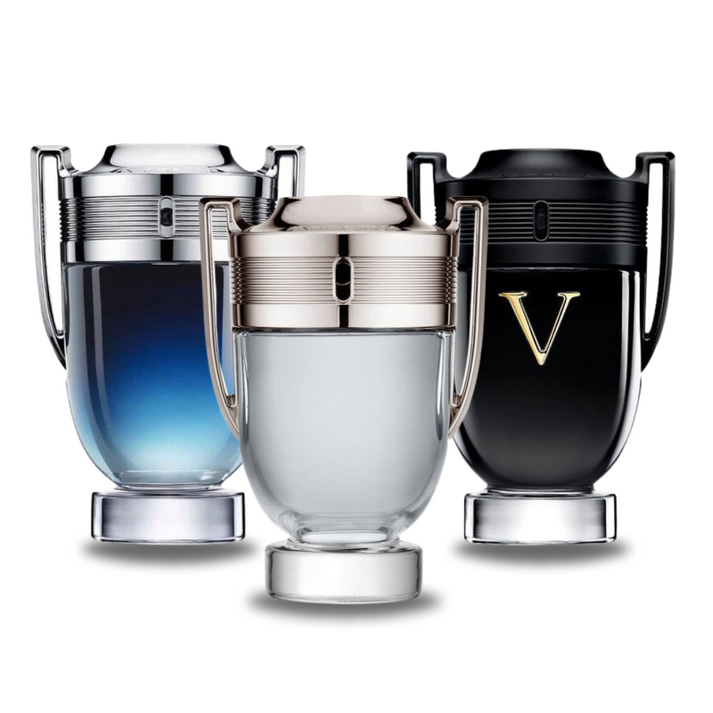 Confezione promozionale di 3 profumi Paco Rabanne INVICTUS LEGEND, INVICTUS e  INVICTUS VICTORY 100ml