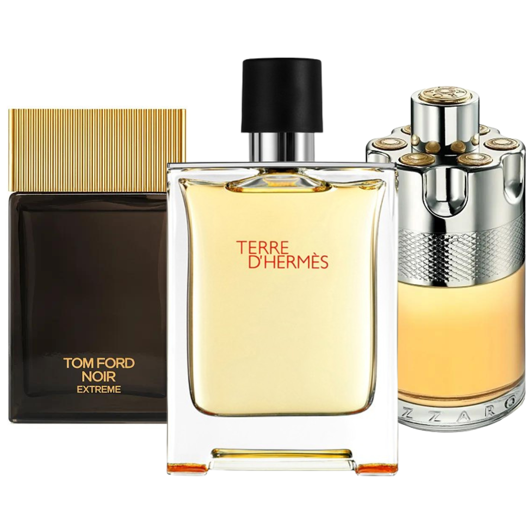 Confezione promozionale di 3 profumi: Terre de’Herme, Azzaro Wanted, Tom Ford Noir Extreme 100ml